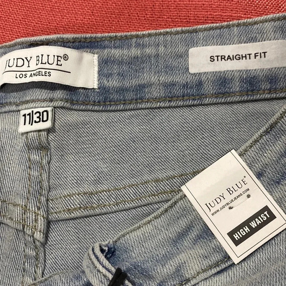 Judy Blue High Rise Tummy Control Vintage Wash Straight Jeans size 11/30 - Picture 9 of 11